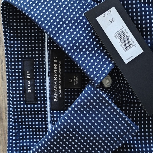New Banana Republic Classic Blue Shirt Size M - Picture 3 of 9